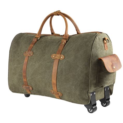 designer rolling duffel bag.